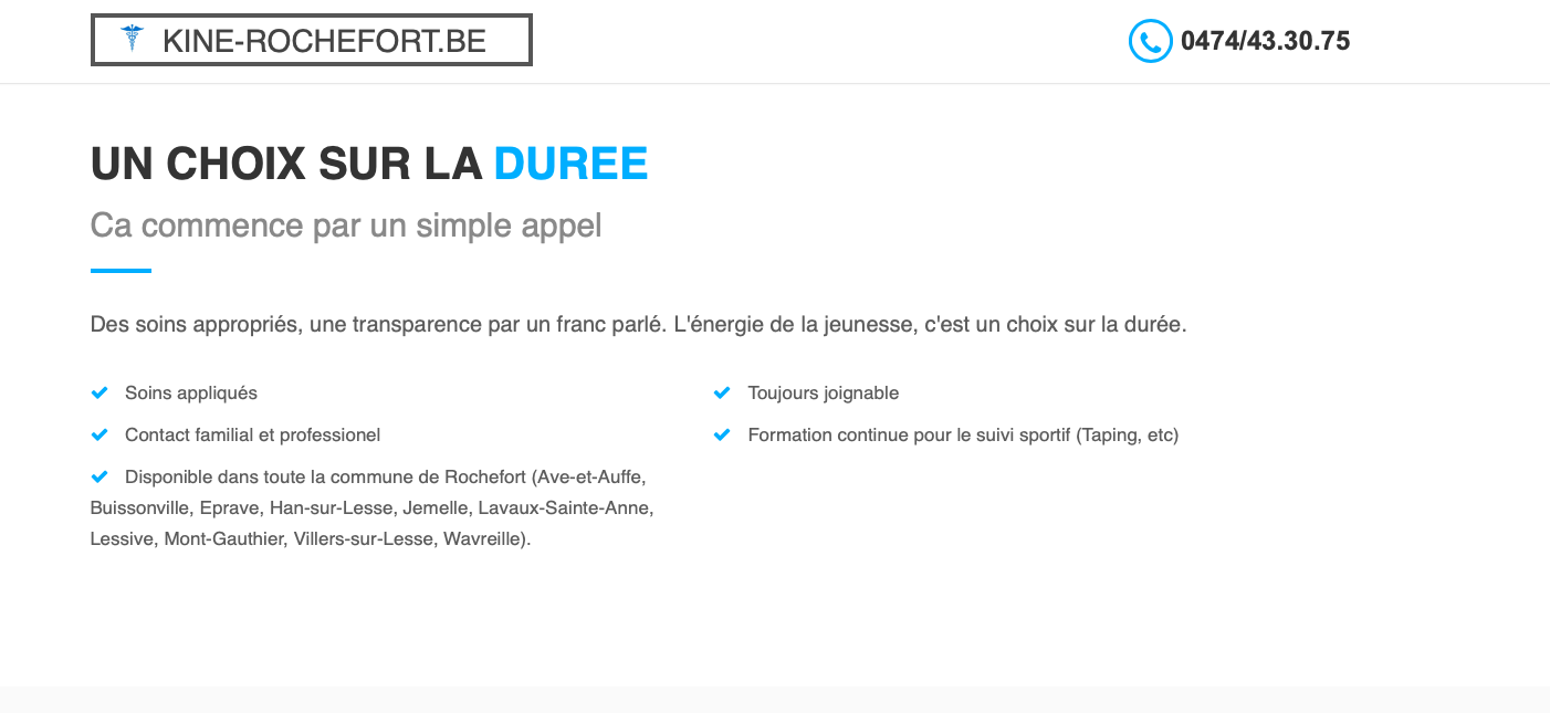 Site de kinésithérapie