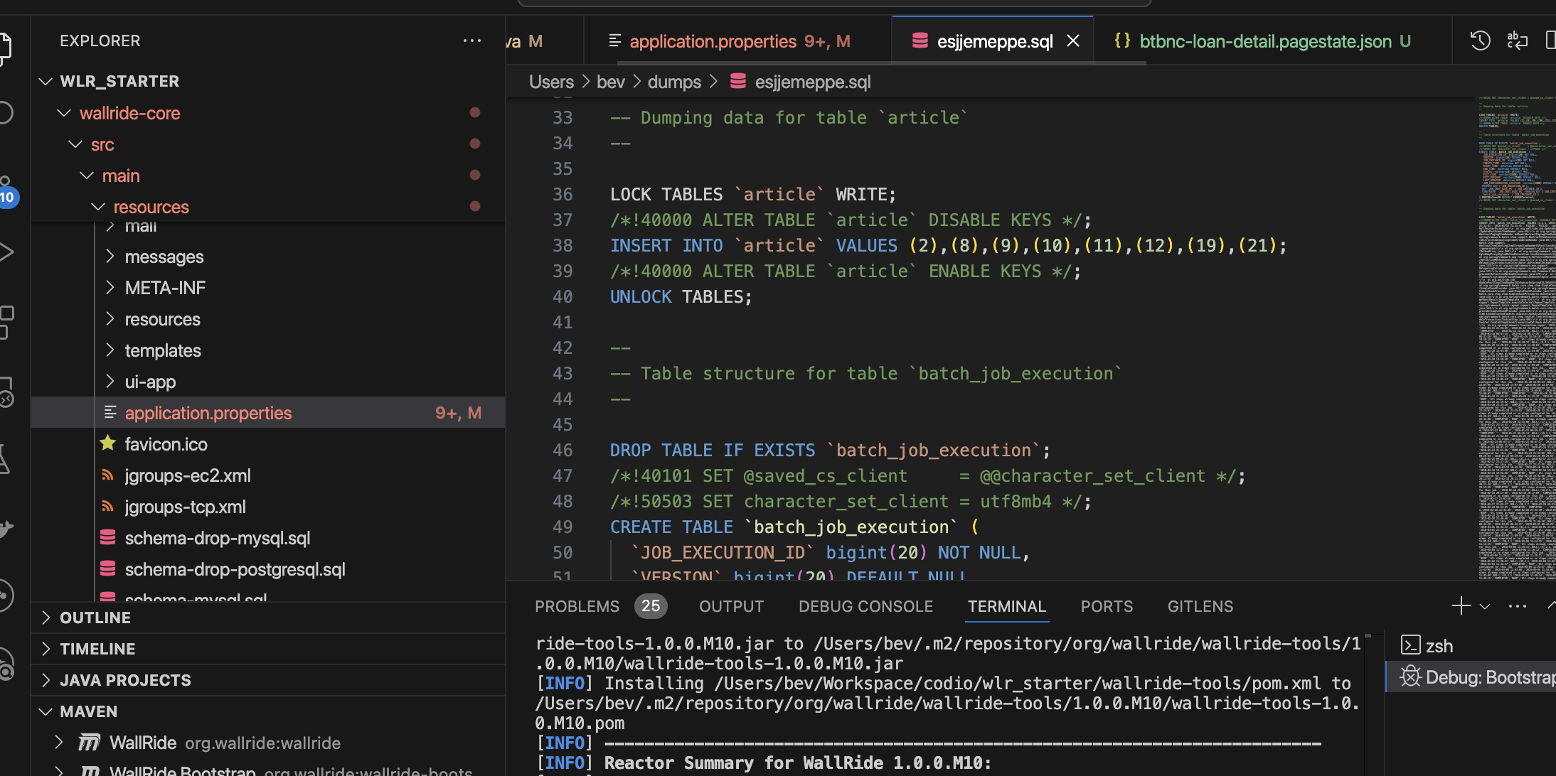 Capture de développement dans VS Code