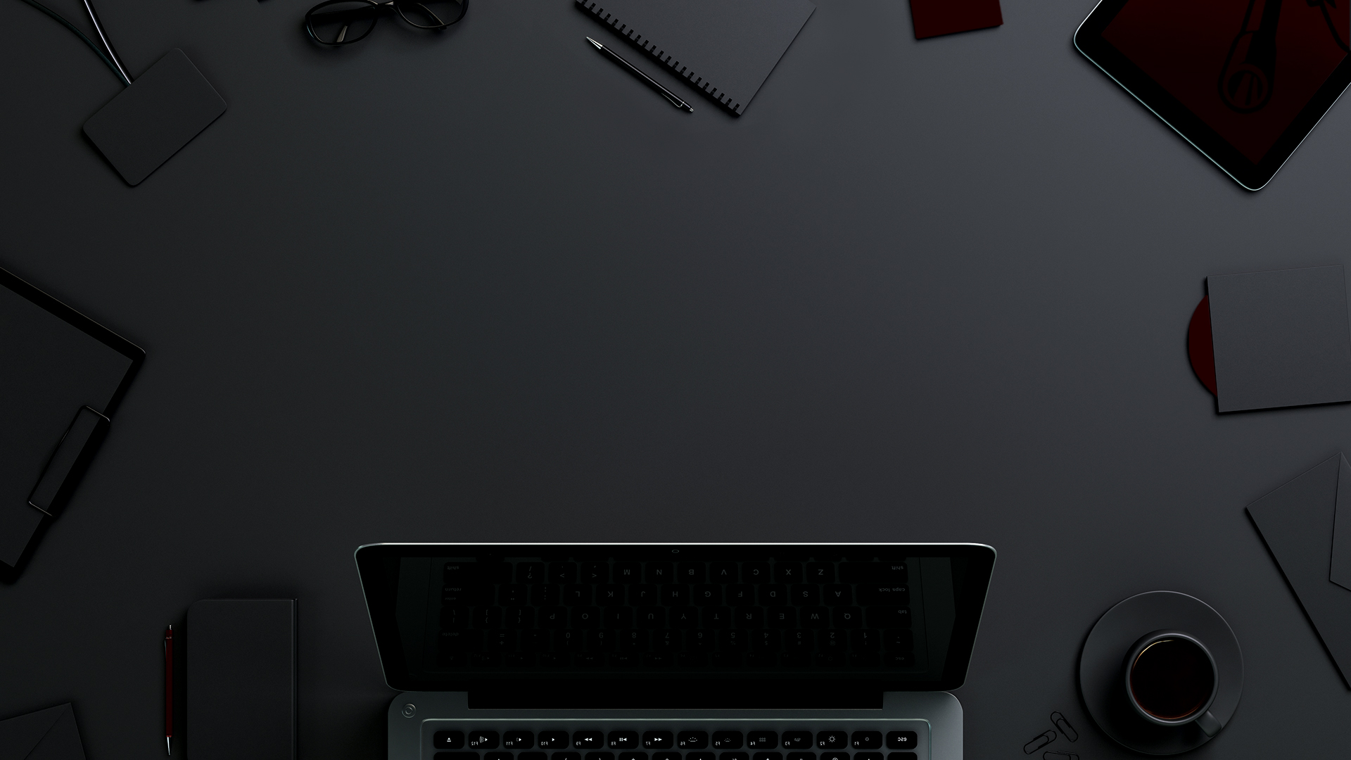 Visuel sombre de bureau moderne